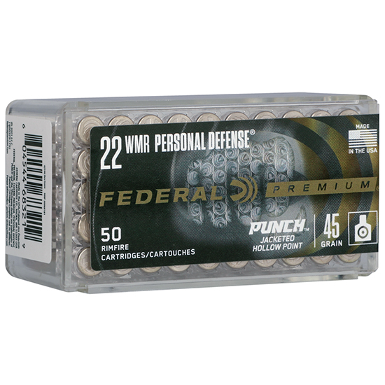 FED PERSONAL DEFENSE 22MAG PUNCH 45GR 50/60 - Sale